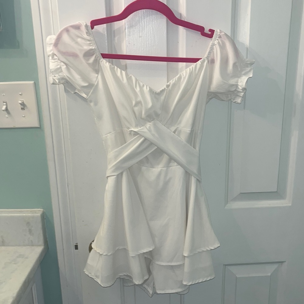 White princess polly romper